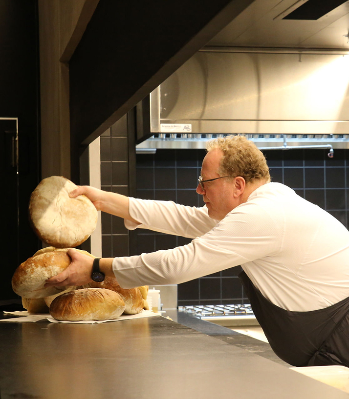 chef with bread